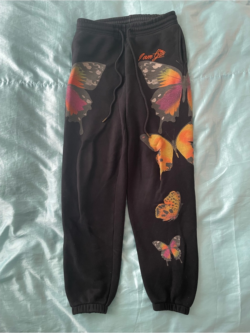 I AM GIA Black Butterfly Pants